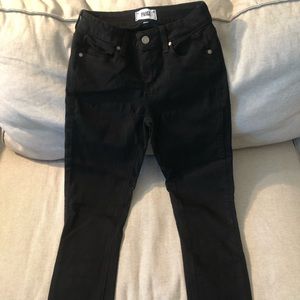 Paige Denim black mid rise skinny jeans